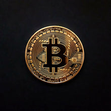Load image into Gallery viewer, Gold Plated Physical Bitcoins Bit Coin BTC With Case Gift Physical Metal