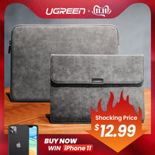 Load image into Gallery viewer, Ugreen Laptop Bag Leather Notebook Bag Case Cover For Macbook Air Macbook Pro