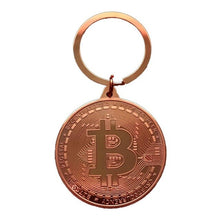 Load image into Gallery viewer, Bitcoin Keychain Gold Plated Bitcoin Coin Key Accessories